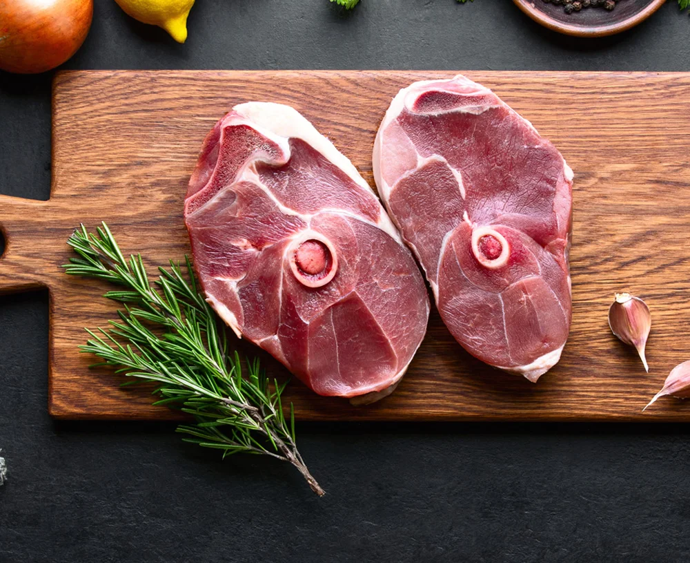 *4 x NZ Centre Cut Leg Of Lamb Steaks 1kg+/-